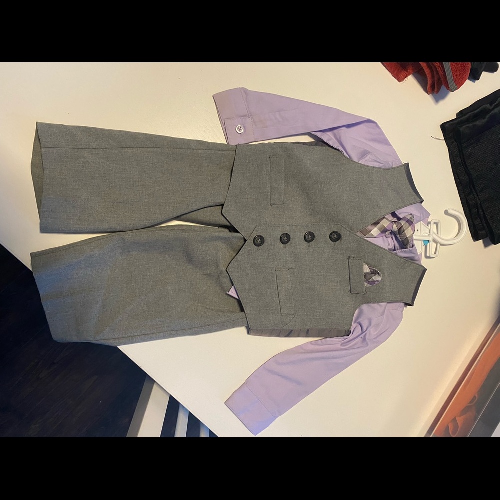 Dockers- Lavender and Gray Suit Set- 18-24 months